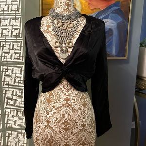 NWT Zara silky crop top blouse